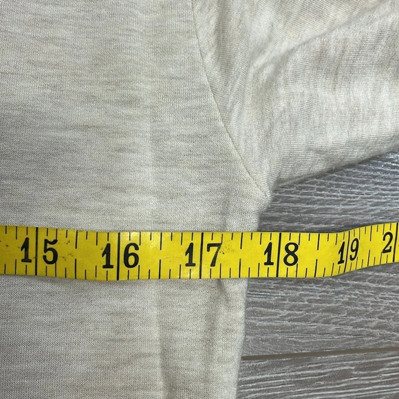 Athleta Studio Split Neck Hoodie Oatmeal Heather S - Picture 8 of 16
